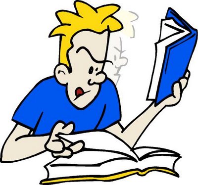 studying with book